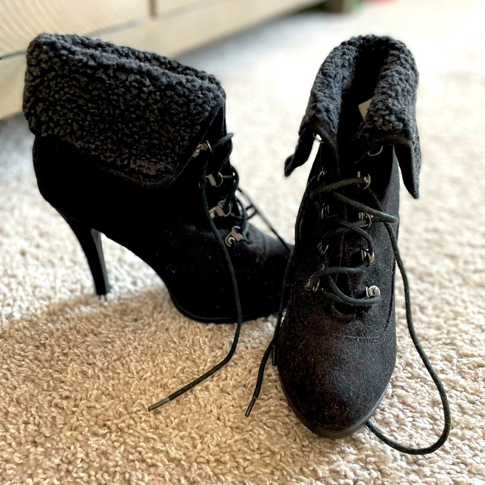 Kardashian lace up booties